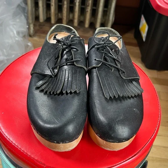 Bryr Zoe Clogs with Kilt size 39 black leather - Picture 3 of 6